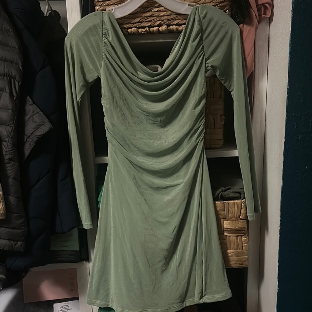 SHEIN Sage Long Sleeve Dress